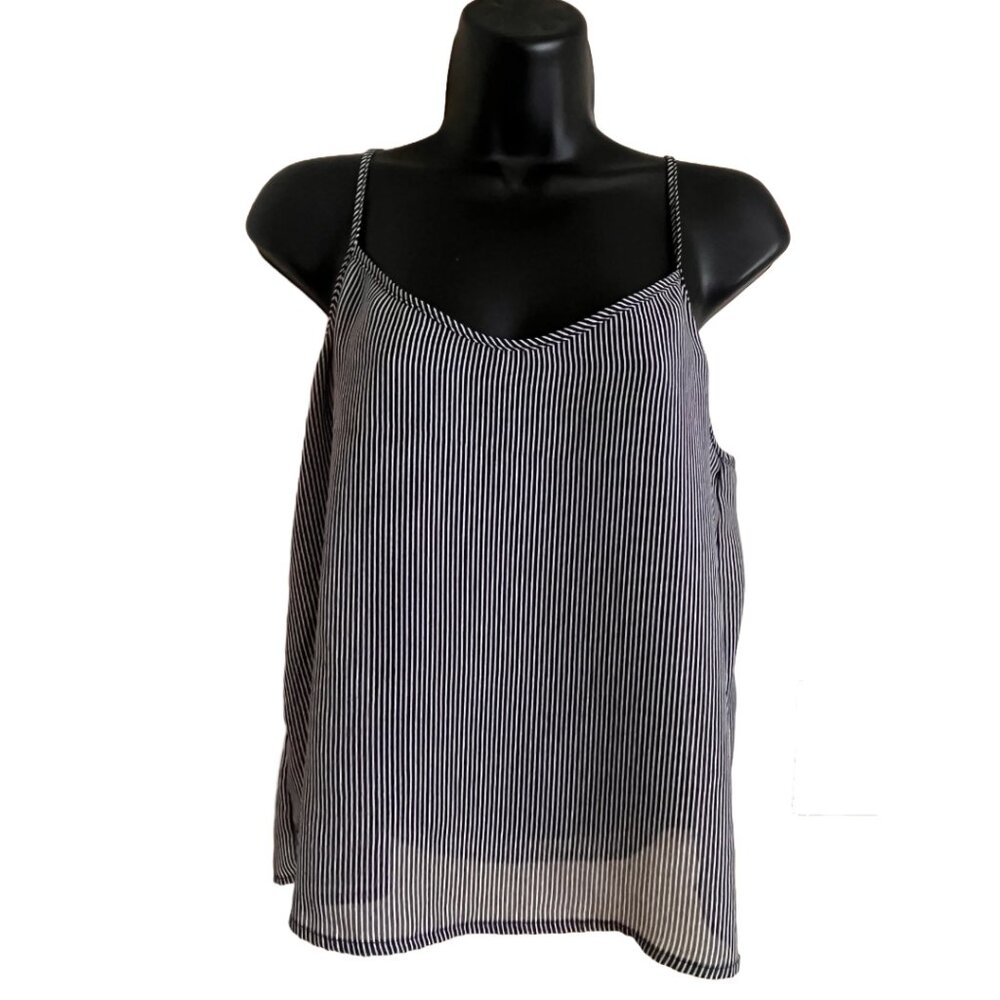 American Apparel Stripped Chiffon Sheer Tank.